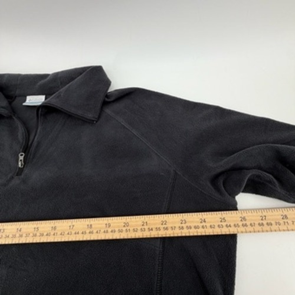 Columbia Womens 2X Black Fleece Quarter Zip Pullover Raglan Sleeve Mock Neck - Picture 6 of 7